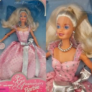 NRFB 1997 Vintage Ltd Ed. Walmart 35th Anniversary Barbie Collector Doll Pink